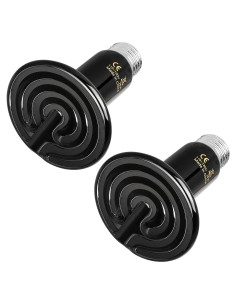 Bombilla Cerámica Emisora de Calor 75W YSSOA Paquete de 2