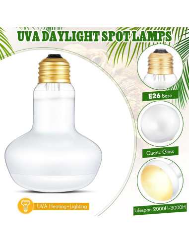 Bombillas de Calor 75W Retisee para Reptiles - Pack de 4