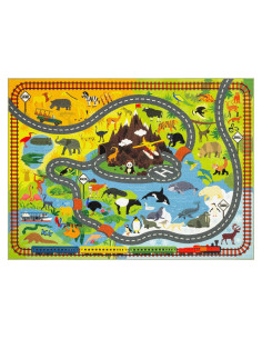 Alfombra de Juguete KC Cubs 3x1.5m Safari Animal Educativa
