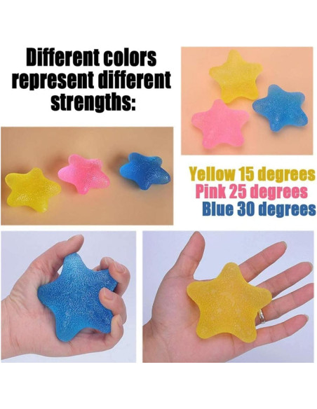 Bolas de Ejercicio para Manos FMELAH - Alivio de Estrés 3 Niveles