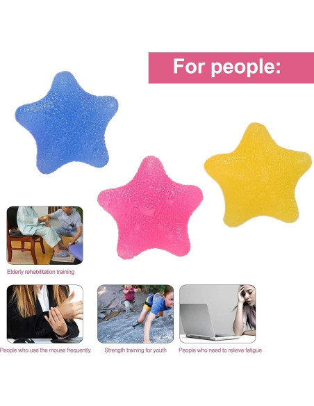 Bolas de Ejercicio para Manos FMELAH - Alivio de Estrés 3 Niveles