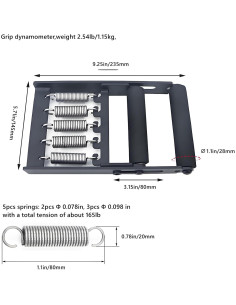 Dinamómetro de mano MARLANG ajustable 30-165lb (13.6-74.8kg) metal 2