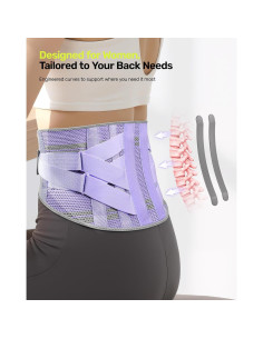 Faja de Soporte Lumbar Rakiie para Mujeres Talla M Púrpura 2
