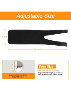 Faja de Soporte para Muslo Wohuu - Compresión Ajustable Negra 2