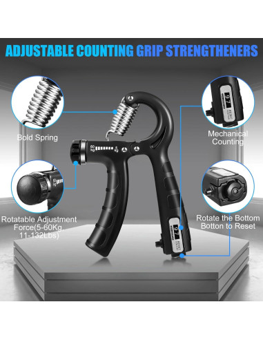 Kit de Entrenadores de Fuerza de Agarre MTCJSLA 5 Piezas