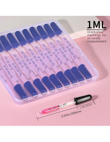 Cuentagotas de Vidrio Teenitor 20 Piezas 1 mL para Aceites