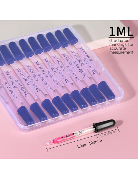 Cuentagotas de Vidrio Teenitor 20 Piezas 1 mL para Aceites