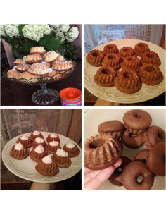 Moldes de Hornear de Silicona Encontrar - 24 Piezas Antiadherentes 2