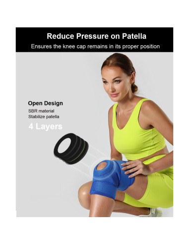 Férula para Rodilla SUJAYU Abierta Ajustable para Dolor