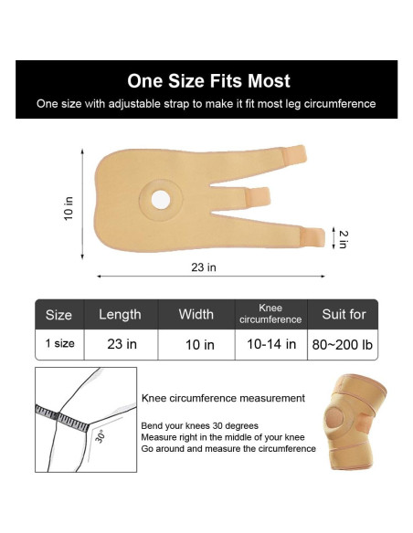 Férula para Rodilla SUJAYU Abierta Ajustable para Dolor