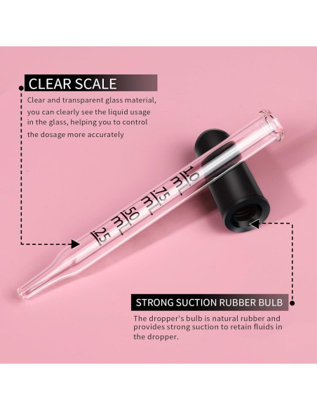 Cuentagotas de Vidrio Teenitor 20 Piezas 1 mL para Aceites