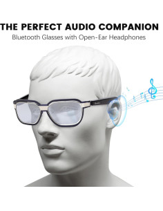 Gafas Bluetooth Mopink 3005C3 Gris, Protección UV400, 5h Música 2