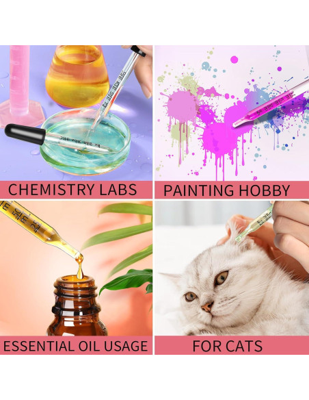 Cuentagotas de Vidrio Teenitor 20 Piezas 1 mL para Aceites