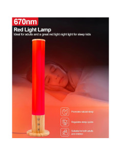 Lámpara de Noche GlowPillar con Luz Roja y Control Remoto 2