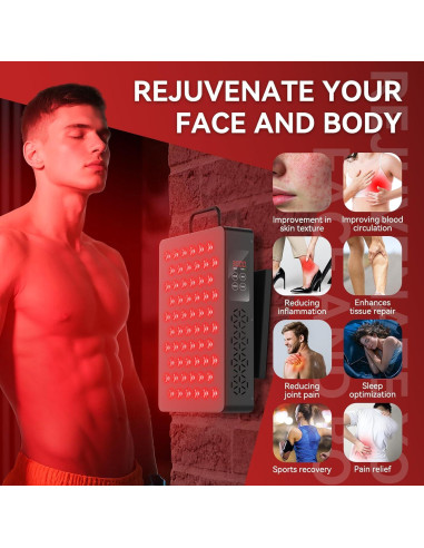 Panel de Terapia de Luz Roja Velicha X300 300W LED Infrarrojo