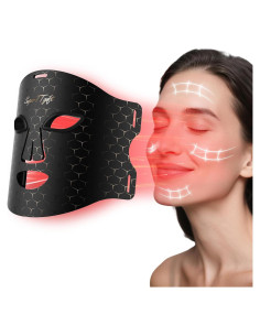 Máscara Facial LED SuperTTgift - Terapia de Luz 4 Modos 180 LEDs