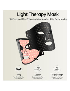 Máscara Facial LED SuperTTgift - Terapia de Luz 4 Modos 180 LEDs 2