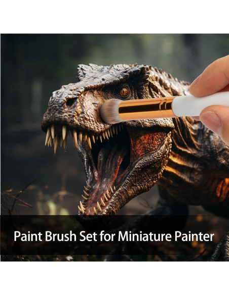 Cepillos de Pintura Miniatura UNIMEIX 12 Piezas Detalle