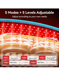 Cinturón de Terapia de Luz Roja Vortro 150 LED 660nm 850nm 2