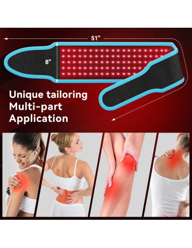 Cinturón de Terapia de Luz Roja Vortro 150 LED 660nm 850nm