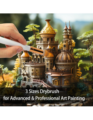 Cepillos de Pintura Miniatura UNIMEIX 12 Piezas Detalle