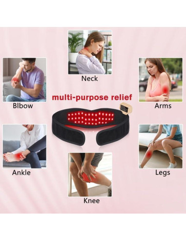 Cinturón de terapia de luz roja inalámbrico DGQY RLT-MS24-CHN