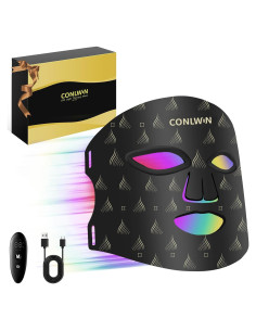 Máscara de Terapia de Luz Roja CONLWIN 280 LEDs 8 Modos Antienvejecimiento
