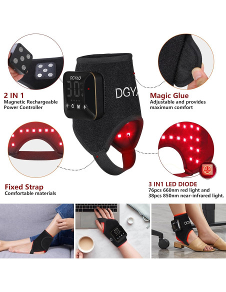 Terapia de Luz Roja Inalámbrica TUOYR para Alivio del Dolor