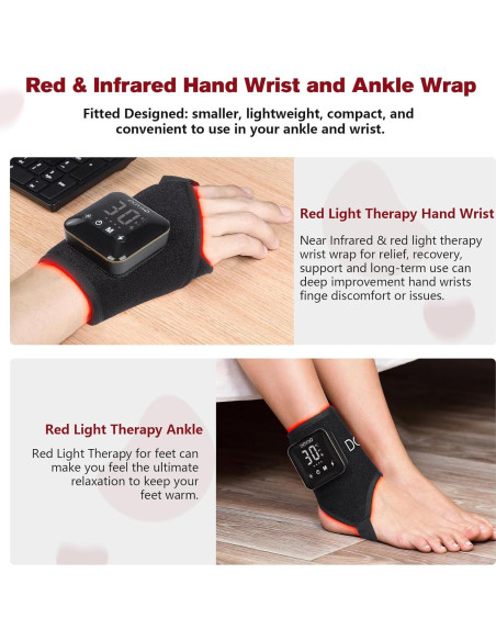 Terapia de Luz Roja Inalámbrica TUOYR para Alivio del Dolor