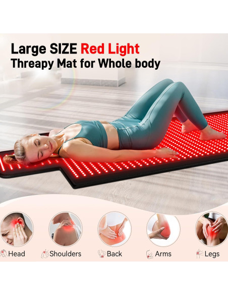 Almohadilla de Terapia de Luz Roja ZAMPAM 190.5x83.8cm Infrarroja