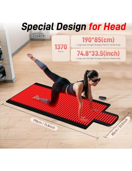 Almohadilla de Terapia de Luz Roja ZAMPAM 190.5x83.8cm Infrarroja