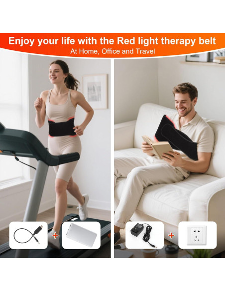 Faja de Terapia de Luz Roja Pik Kon 660nm 850nm con Vibración