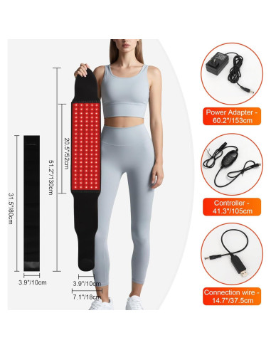 Faja de Terapia de Luz Roja Pik Kon 660nm 850nm con Vibración