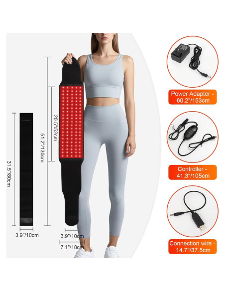Faja de Terapia de Luz Roja Pik Kon 660nm 850nm con Vibración