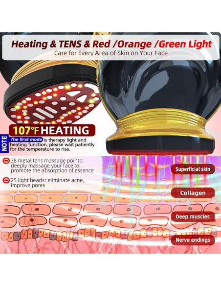 Dispositivo Facial de Microcorriente Pawfan - Terapia de Luz Roja