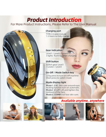 Dispositivo Facial de Microcorriente Pawfan - Terapia de Luz Roja