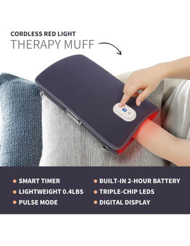 Guante de Terapia de Luz Roja Inalámbrico LICINWING 132 LEDs