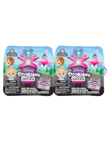 Disney Doorables Vamos Vehículos Serie 3 Co-Pack 4 Piezas