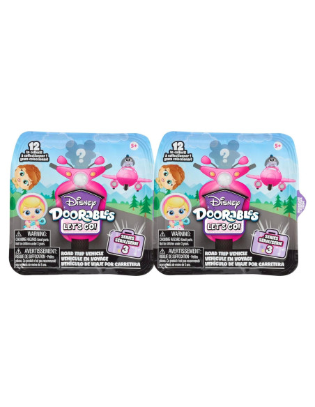 Disney Doorables Vamos Vehículos Serie 3 Co-Pack 4 Piezas
