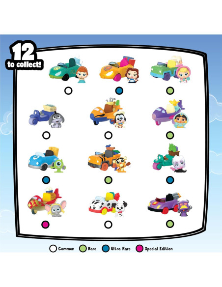 Disney Doorables Vamos Vehículos Serie 3 Co-Pack 4 Piezas