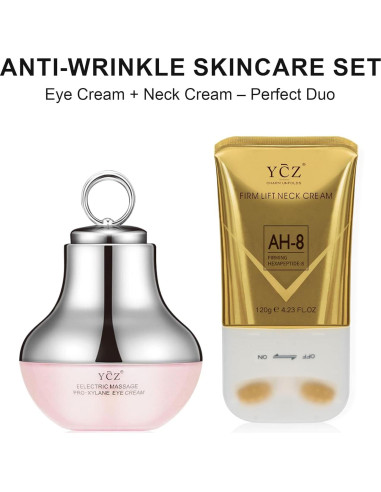 Conjunto de Cuidado Hidratante para Cuello y Ojos YCZ - Revitaliza y Suaviza Líneas Finas