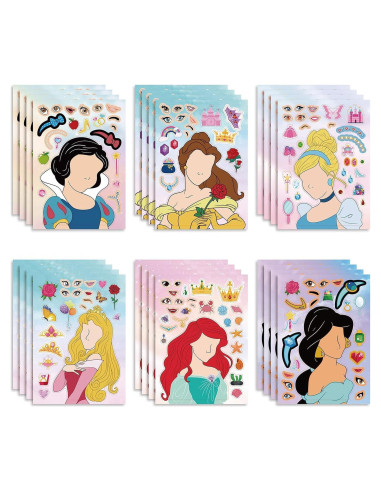 36 Hojas de Calcomanías Reutilizables Ahyuan Princesa