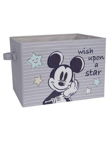 Cesta de Almacenamiento Plegable Lambs & Ivy Mickey Mouse Gris