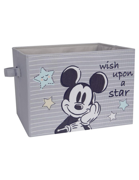 Cesta de Almacenamiento Plegable Lambs & Ivy Mickey Mouse Gris