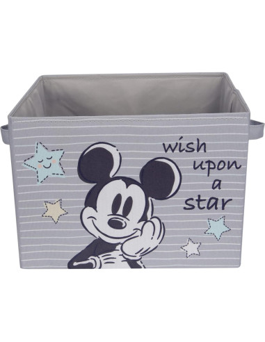 Cesta de Almacenamiento Plegable Lambs & Ivy Mickey Mouse Gris