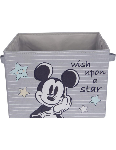 Cesta de Almacenamiento Plegable Lambs & Ivy Mickey Mouse Gris