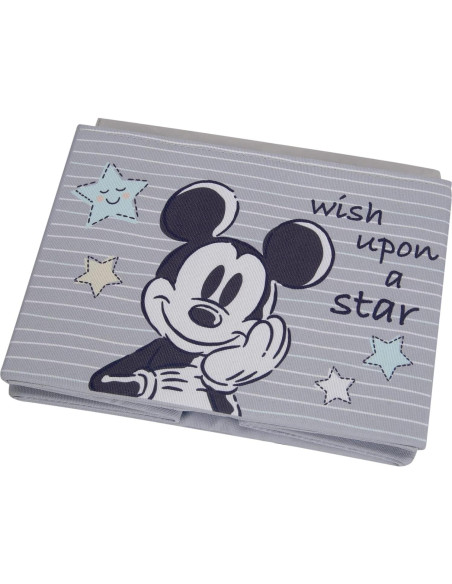 Cesta de Almacenamiento Plegable Lambs & Ivy Mickey Mouse Gris