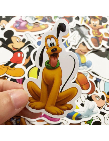 50 Calcomanías Mickey Mouse Disney Impermeables para Laptop y Más