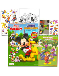 Set de Libros para Colorear Mickey Mouse - 2 Libros + 200 Stickers 2
