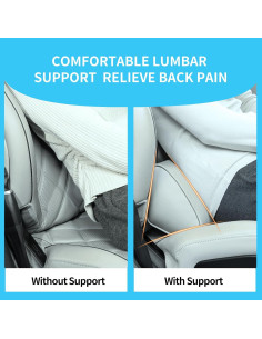 Cojín Lumbar Ergonómico Dapucarin de Espuma Viscoelástica Gris 2